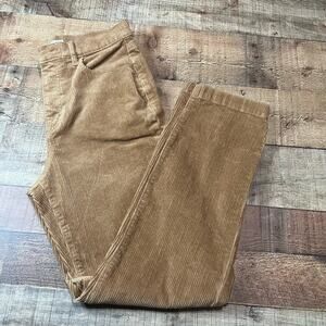 LOFT | Women's Brown Tan Preppy Pockets Corduroy Straight Leg Pants Sz 27